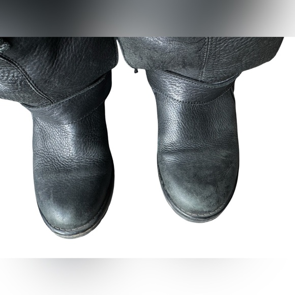 Steve Madden Faux Fur Combat Boots - Picture 5 of 7